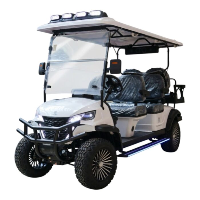 Six-Seater Electric Golf Cart with Sound Bar | 5000W Motor | 60V 105Ah Long Range – GHAZI BICYCLE
