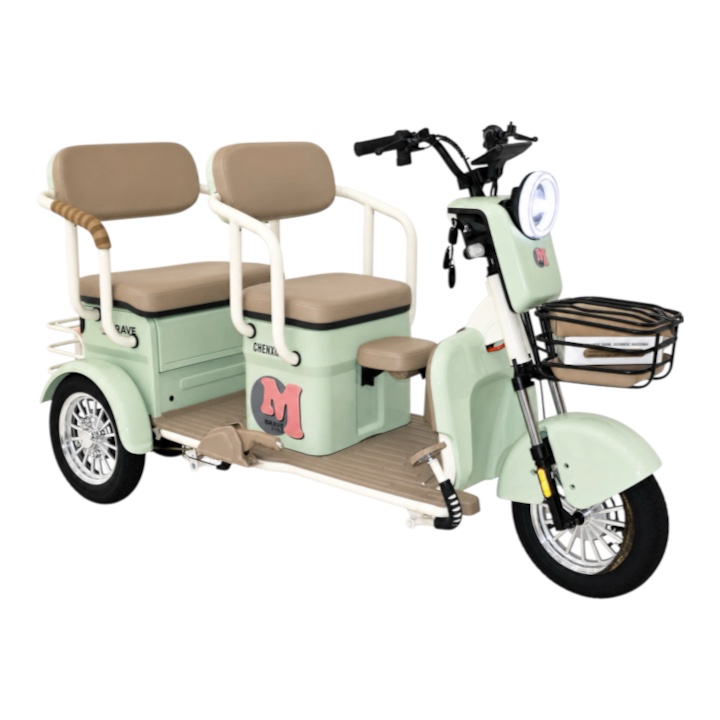 H8 Electric Tricycle 3-Seater Family E-Trike with Basket in Dubai
