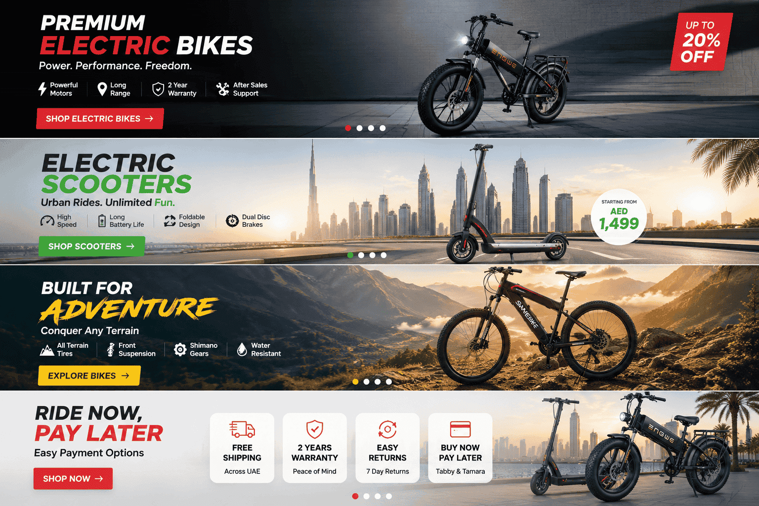 Ghazi electric bikes in Dubai