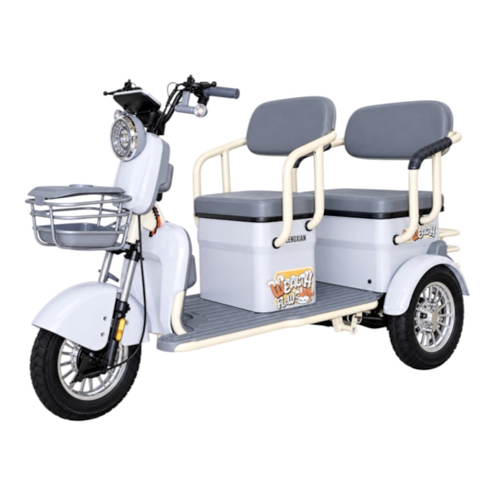 Ghazi Ride-F7 Electric Tricycle | 48V 25Ah 700W | 3-Seater Personal Mobility Trike