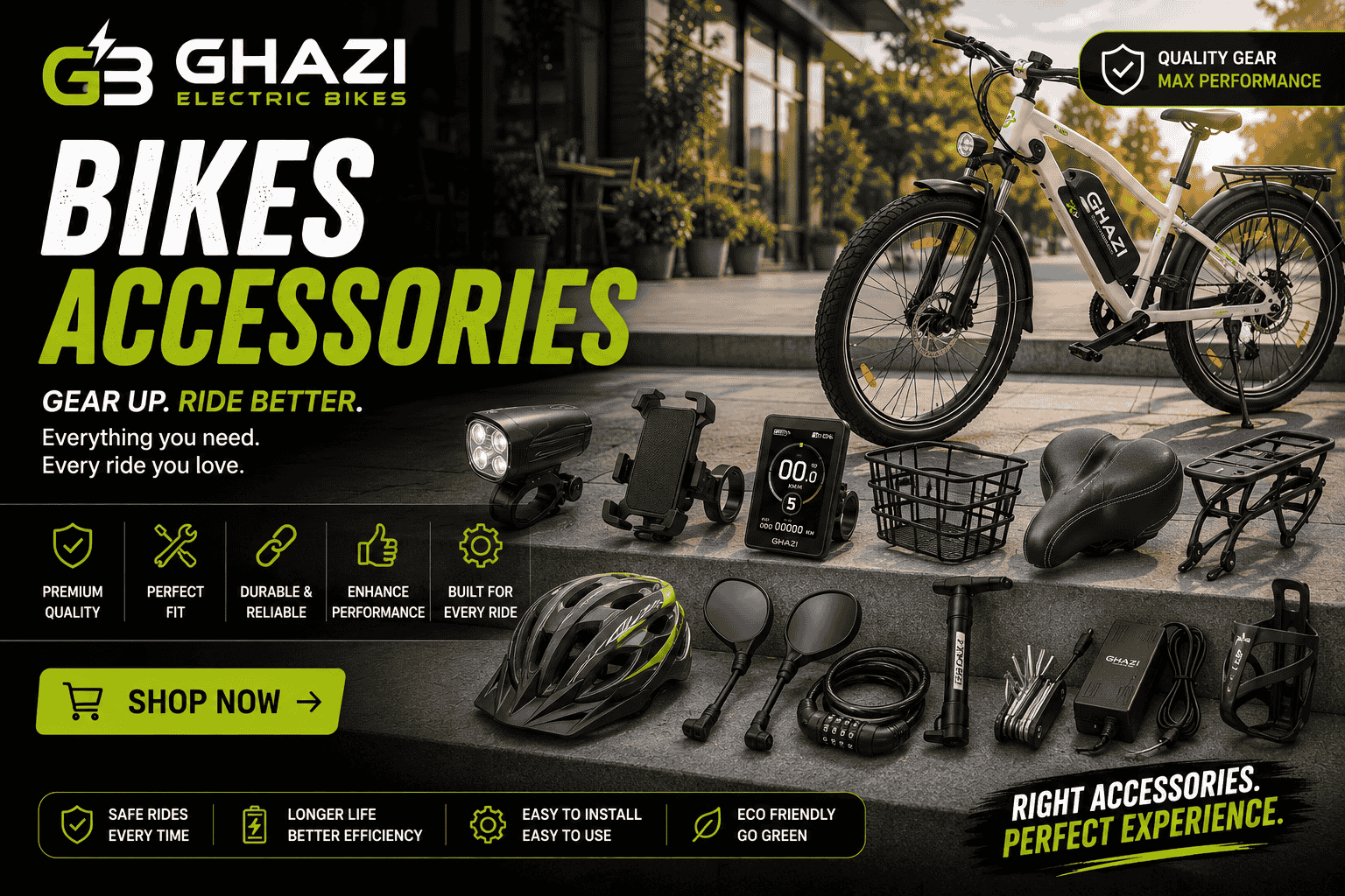 electric bikes accessories